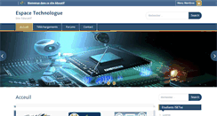 Desktop Screenshot of espacetechnologue.com